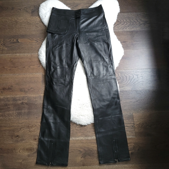 Free People Dancassab Amal Leather Trouser Pants - Picture 2 of 8